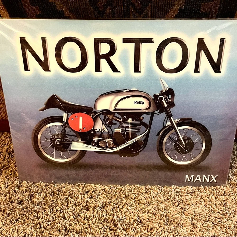 NEW Norton Manx Motorcycle Metal Sign